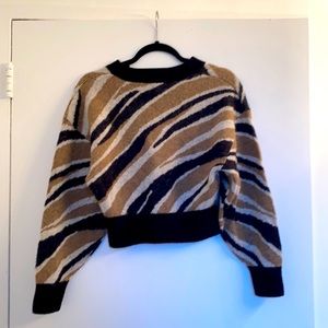Striped cropped sweater
